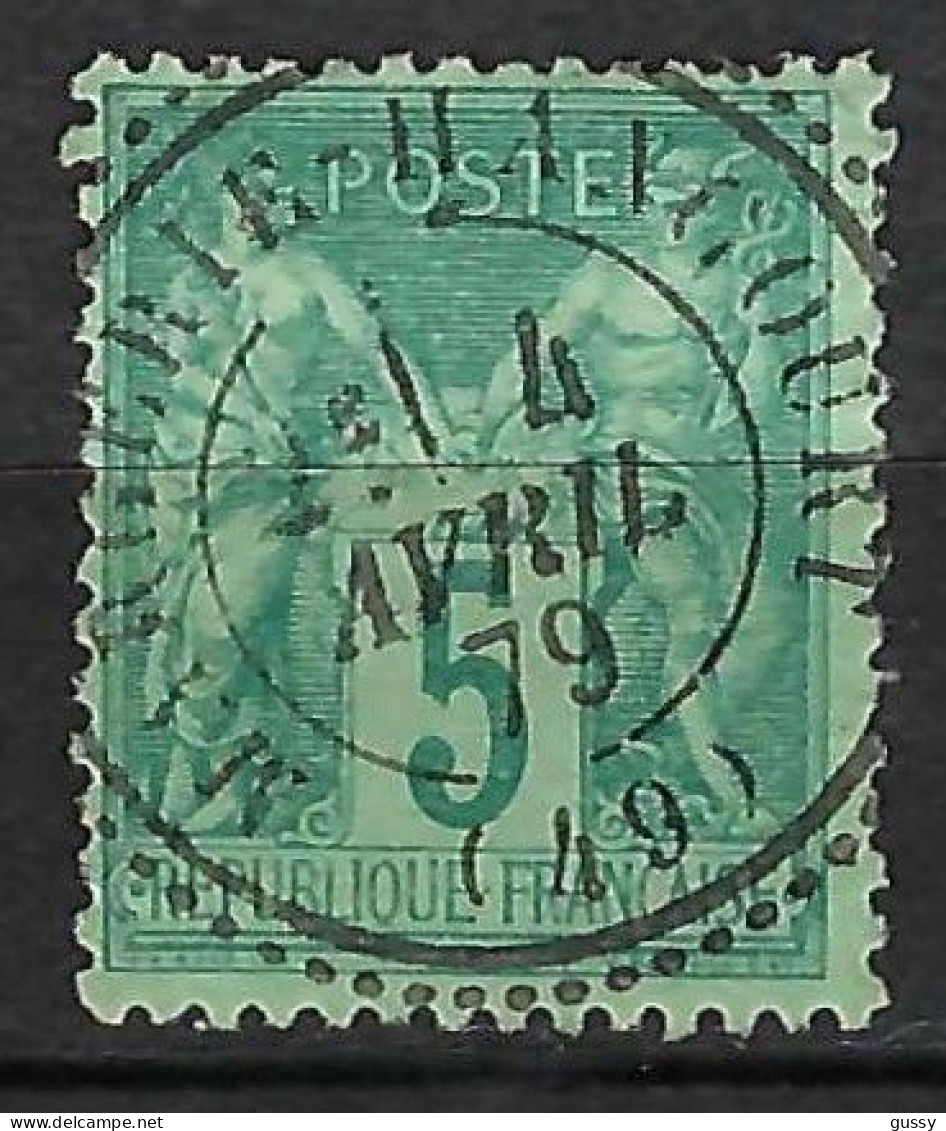 FRANCE Classique, B Obl. CAD Perlés: Margerie-Hancourt (Marne) Sur Y&T 92 - 1876-1898 Sage (Type II)