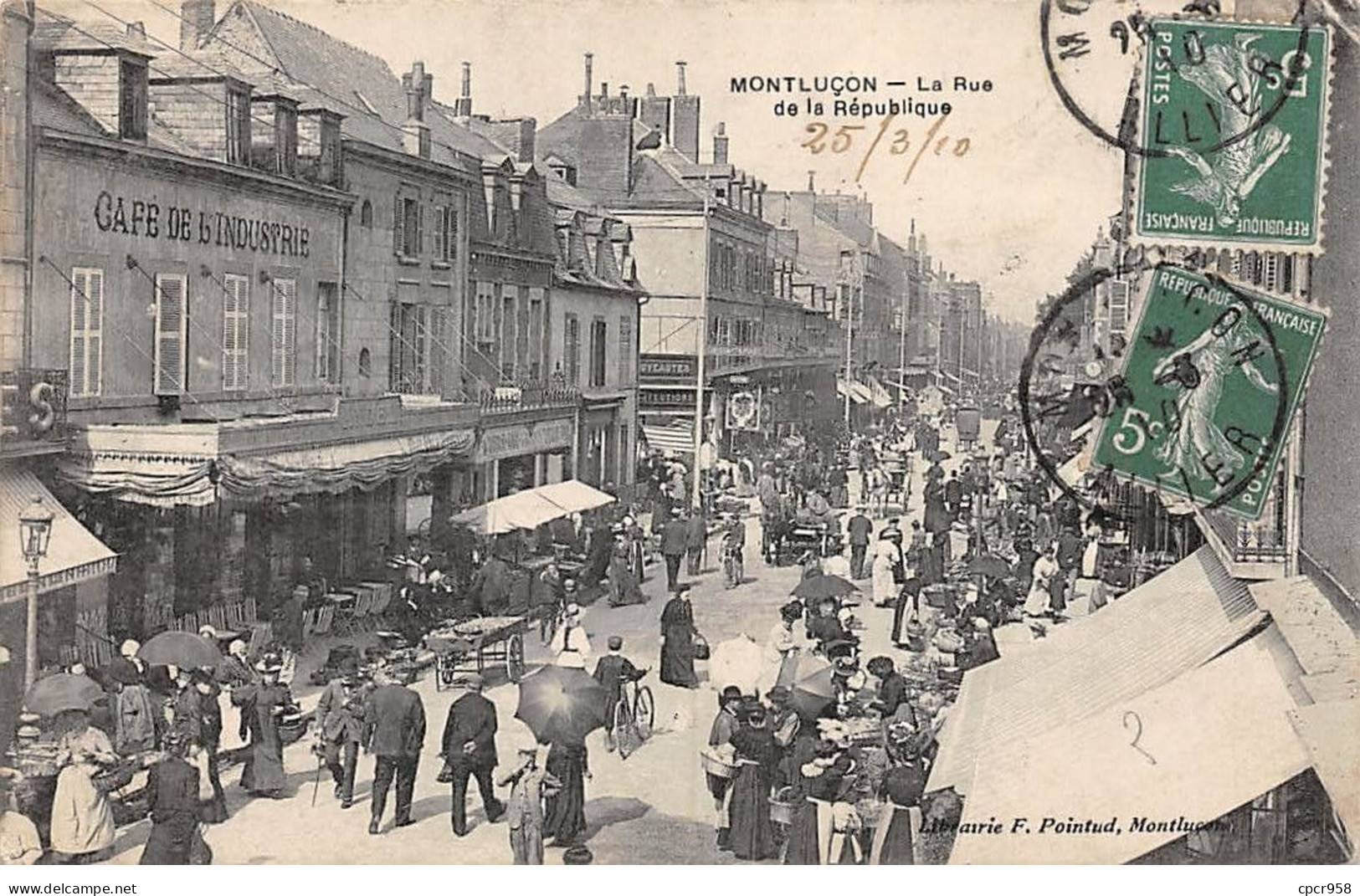 03 - MONTLUCON - SAN57891 - La Rue De La République - Marché - Montlucon