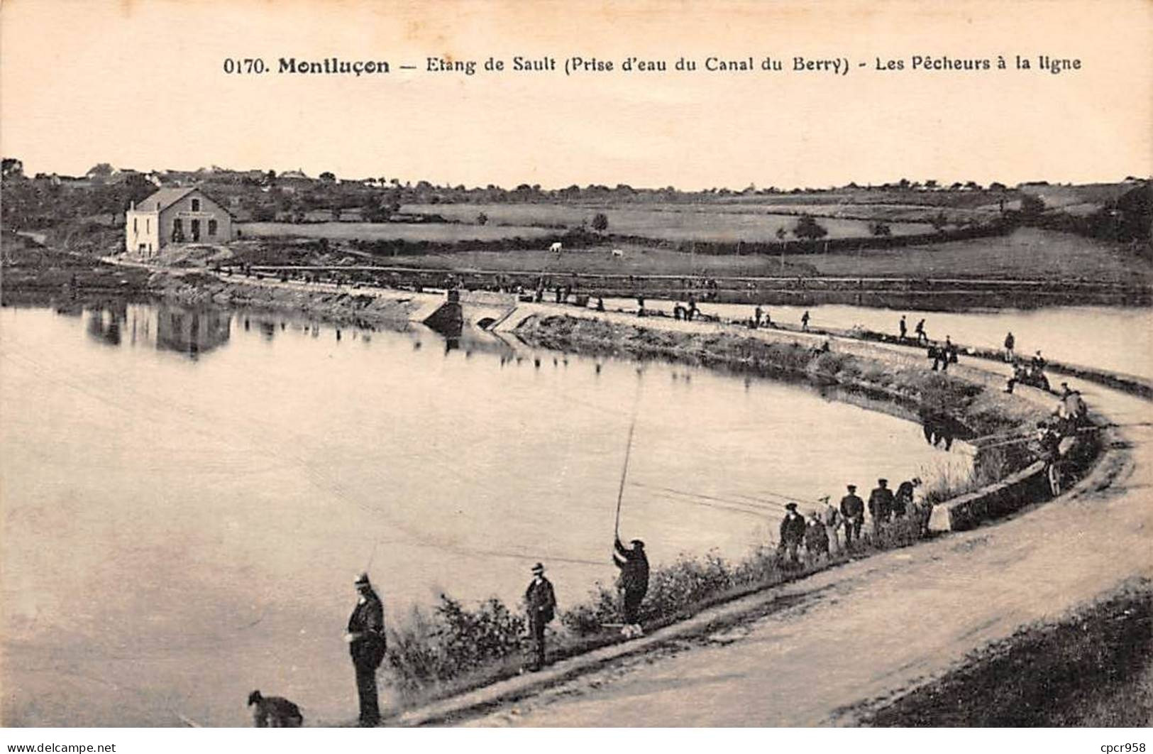 03 - MONTLUCON - SAN57894 - Etang De Sault - Prise D'eau Du Canal Du Berry - Les Pêcheurs à La Ligne - Montlucon