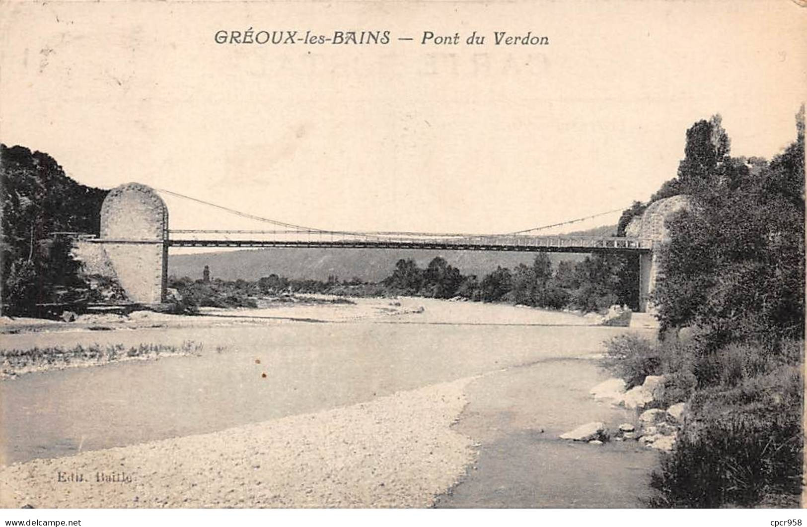 04 - GREOUX LES BAINS - SAN57917 - Pont Du Verdon - Gréoux-les-Bains