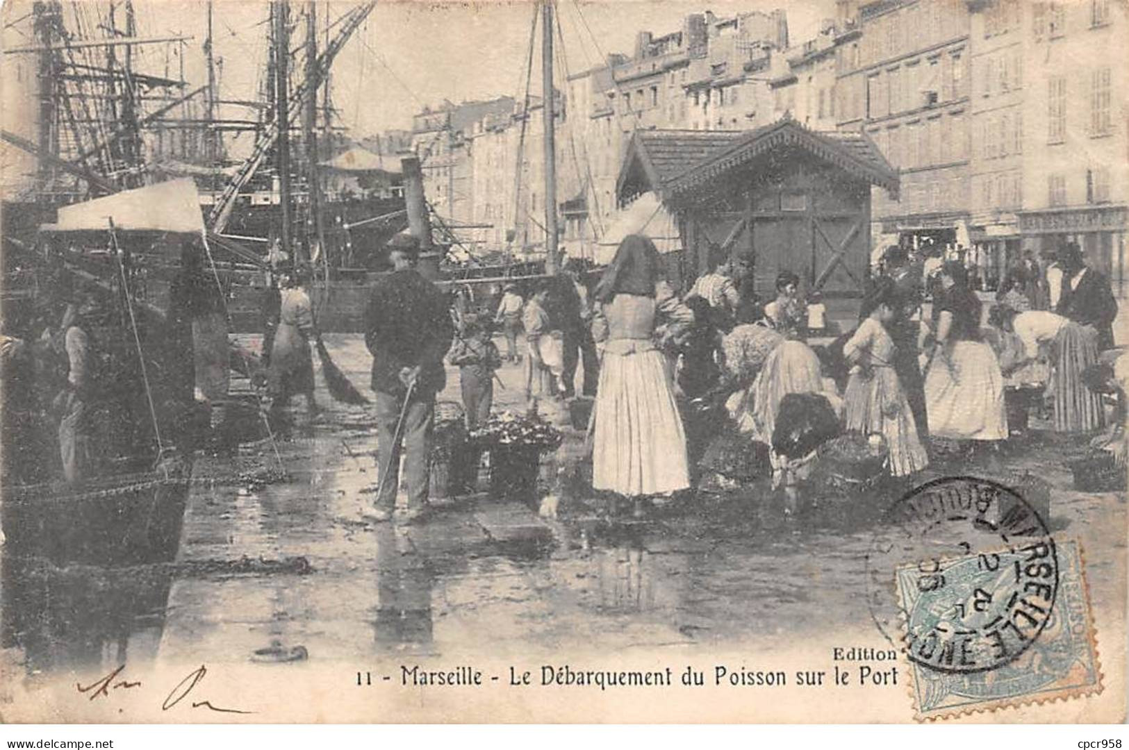 13 - MARSEILLE - SAN54944 - Le Débarquement Du Poisson Sur Le Port - Zonder Classificatie