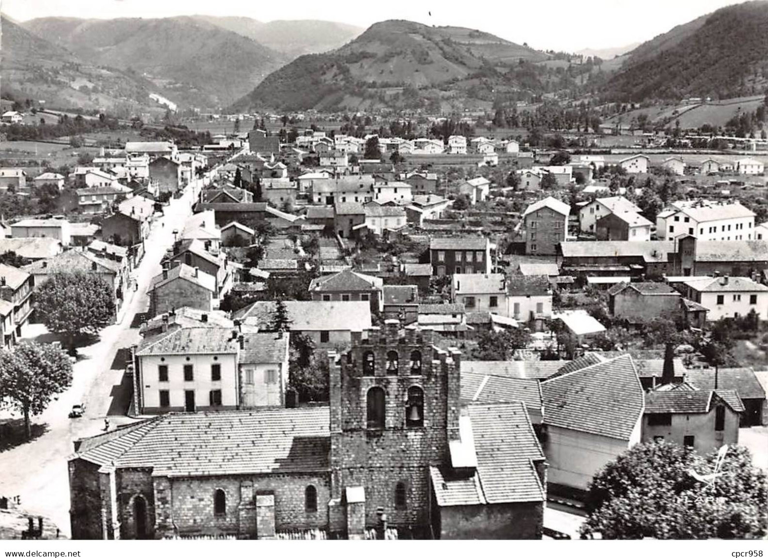 09 . N°sac10163 . Saint-girons . Vue Générale N°21 . En Avion Au Dessus De . Cpsm 10X15 Cm . Lapie - Saint Girons