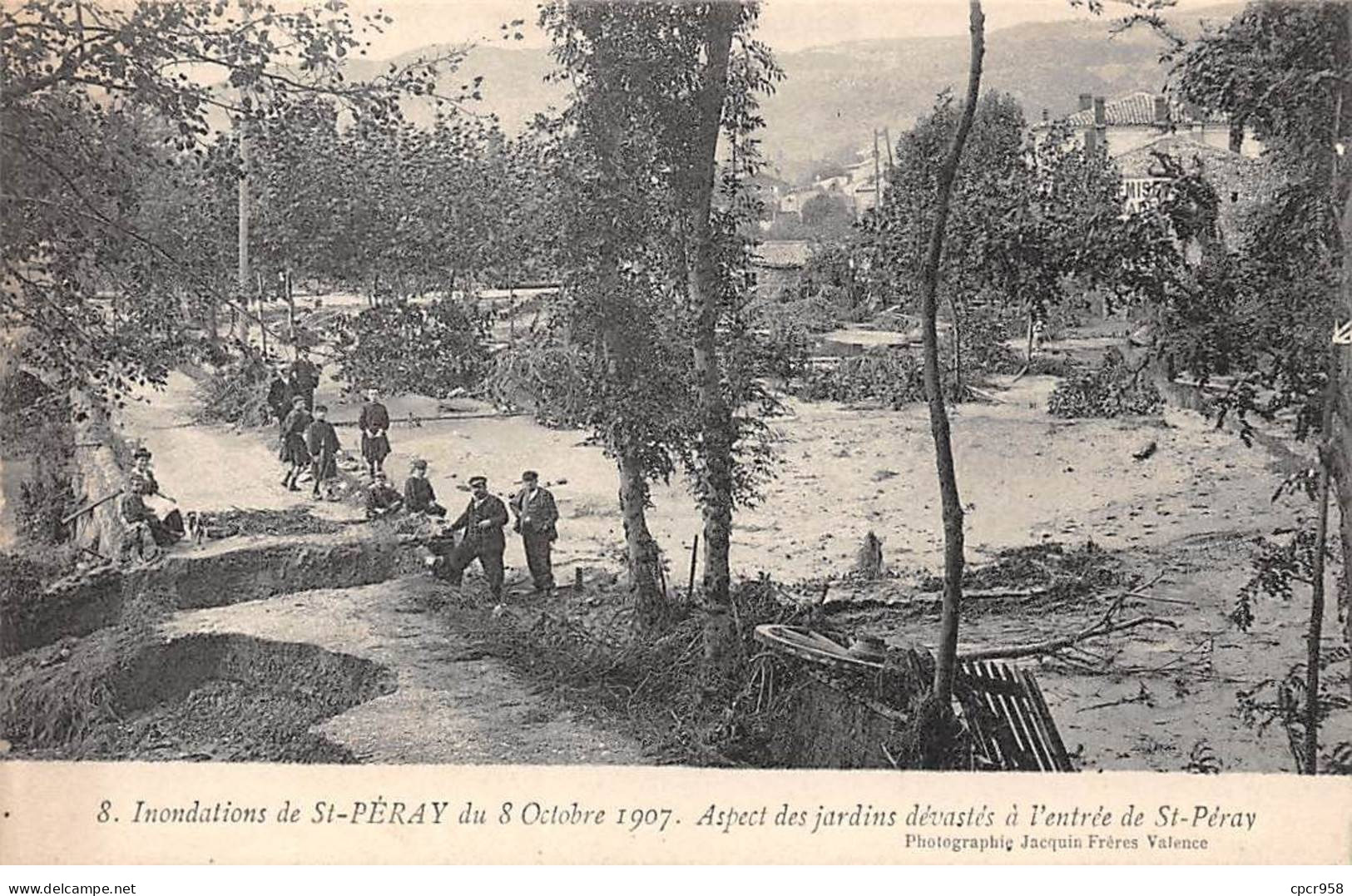 07 - ST PERAY - SAN45863 - Inondation Du 8 Octobre 1907 - Aspect Des Jardins Dévastés à L'entrée De St Péray - Saint Péray