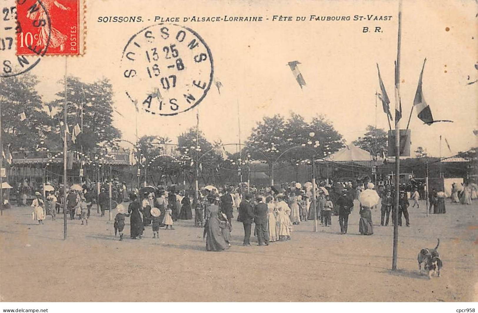 02 - SOISSONS - SAN47113 - Place D'Alsace Lorraine - Fête Du Faubourg St Vaast - Manège - Soissons