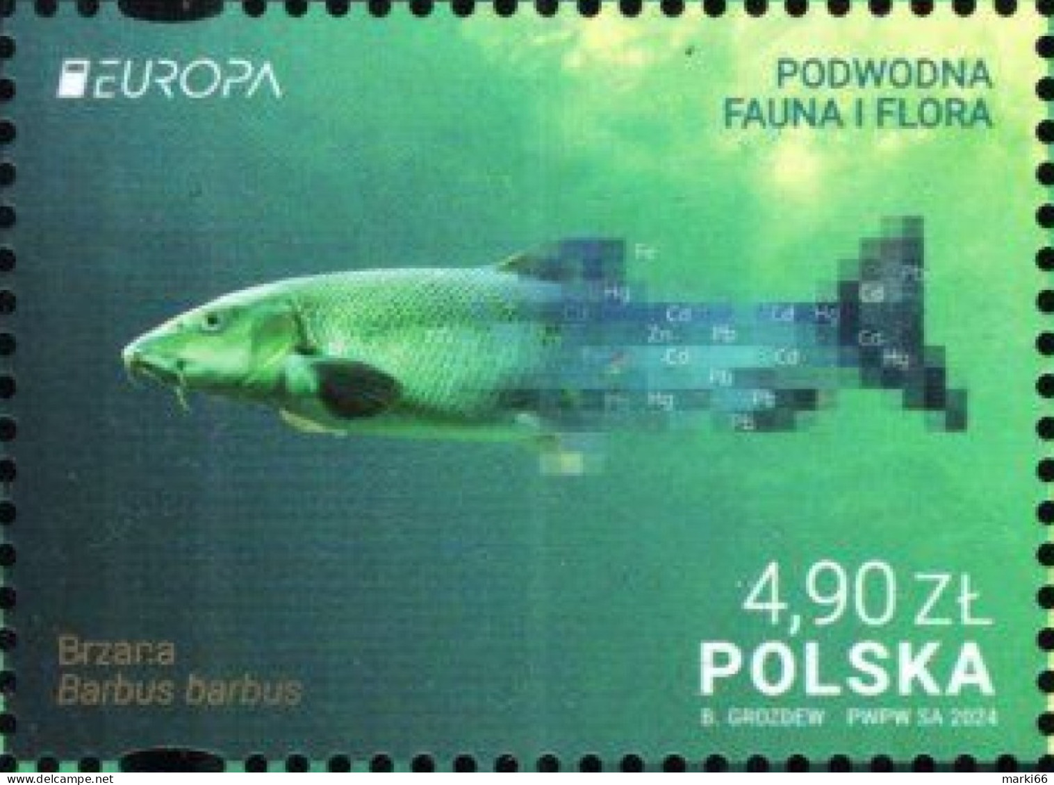 Poland - 2024 - Europa CEPT - Underwater Fauna & Flora - Mint Stamp - Unused Stamps