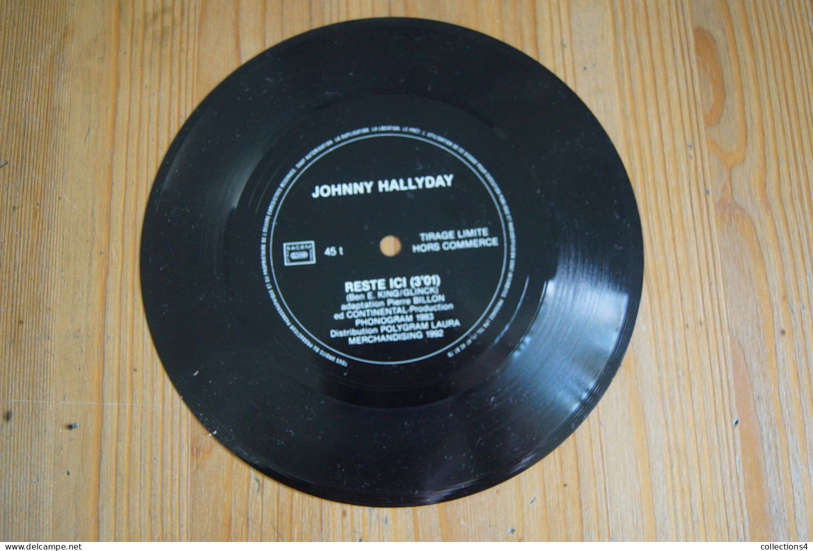 JOHNNY HALLYDAY  RESTE ICI (STAND BY ME) RARE 45T SOUPLE TIRAGE LIMITE - Rock