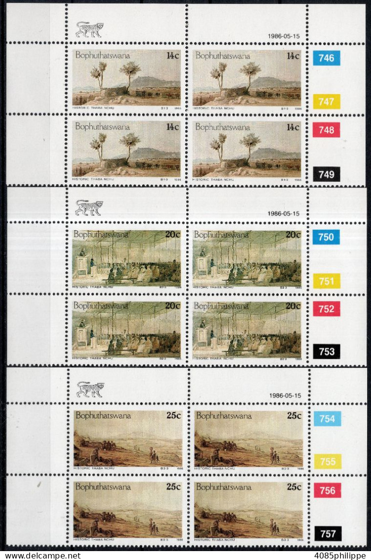 Bophuthatswana  Timbres-Poste N°170** à 172** Neufs Sans Charnières Blocs De 4 TB - Bophuthatswana