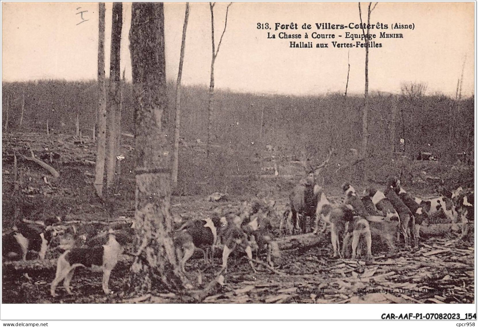 CAR-AAFP1-02-0078 - FORET DE VILLERS-COTTERETS - La Chasse à Courre - Equipage Menier - Chasse - Villers Cotterets