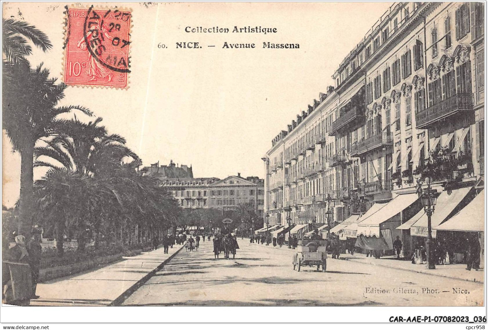 CAR-AAEP1-06-0019 - NICE - Avenue Massena - Places, Squares