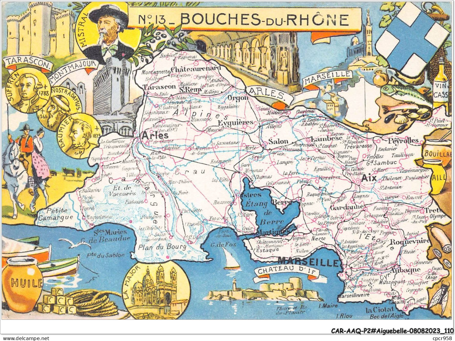 CAR-AAQP2-0115 - AIGUEBELLE - BOUCHES-DU-RHONE - Formé En 1790 D'une Partie De La Provence - Sonstige & Ohne Zuordnung