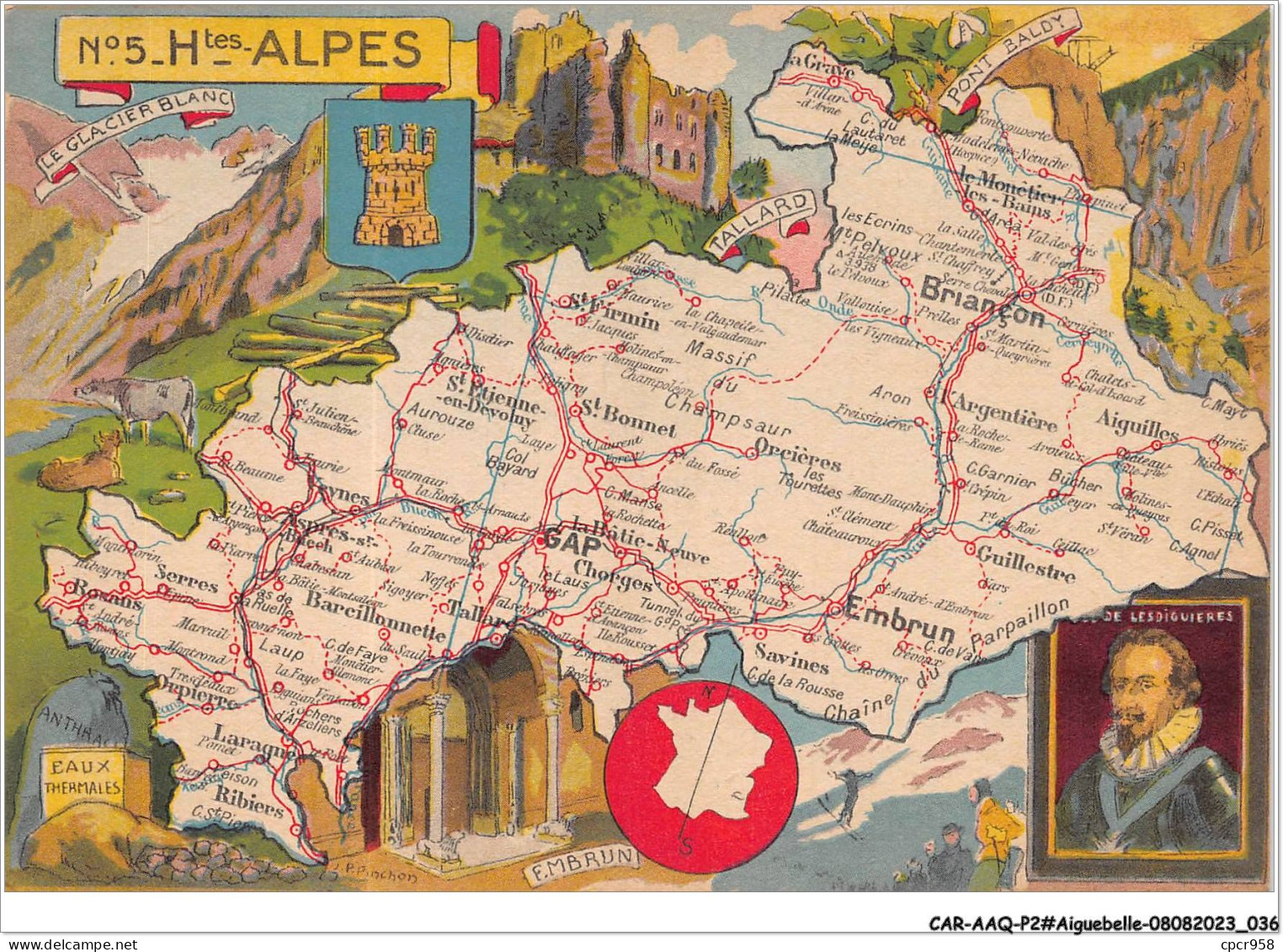 CAR-AAQP2-0078 - AIGUEBELLE - HAUTES-ALPES - Formé En 1970 D'une Partie Du Dauphiné Et D'un Petit Morçeau De La Provence - Sonstige & Ohne Zuordnung