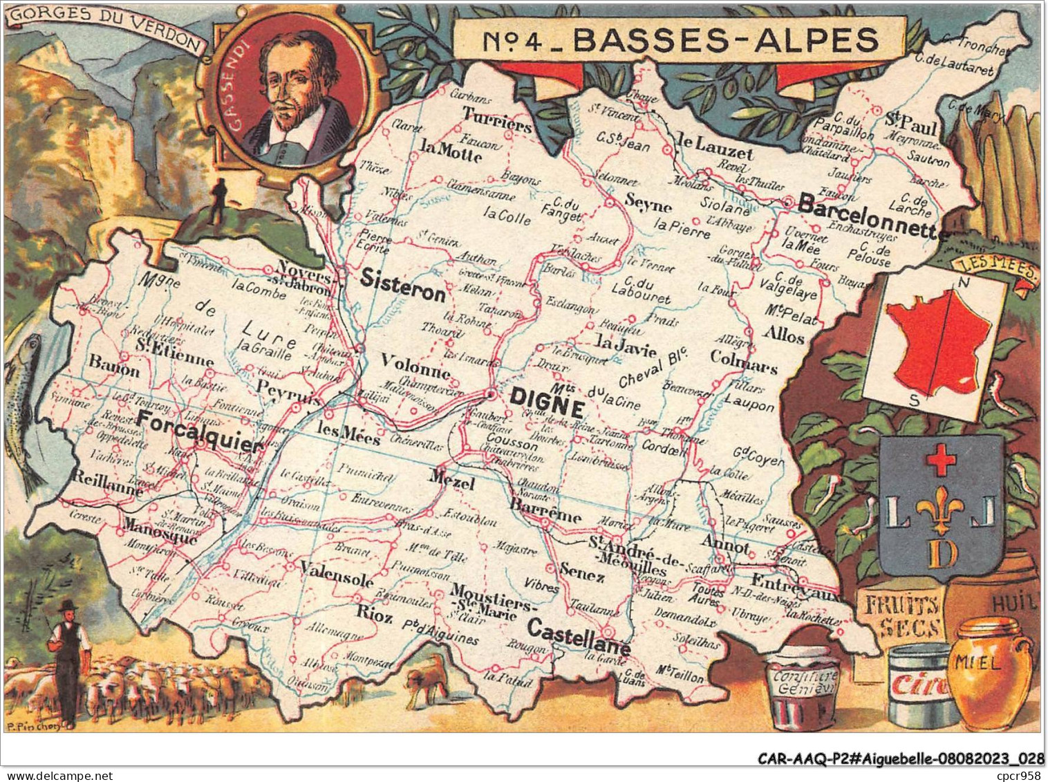 CAR-AAQP2-0074 - AIGUEBELLE - BASSES-ALPES - Formé En 1970 D'une Partie De La Provence - Andere & Zonder Classificatie