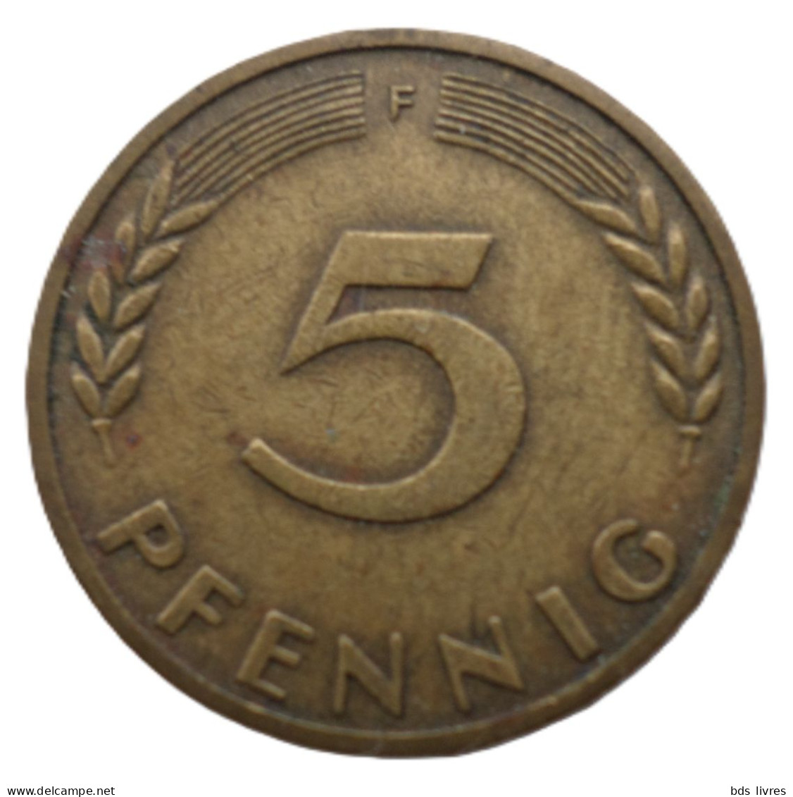 ALLEMAGNE  5 Pfennig Bundesrepublik Deutschland -  Année 1950 F  - Pièce Non Nettoyée Et Patinée  (voir Images) - 5 Pfennig