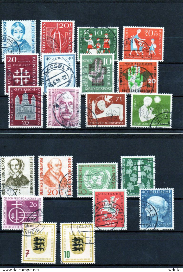 Allemagne Lot 1   21 Timbres Années 50 Côte 190 € - Used Stamps