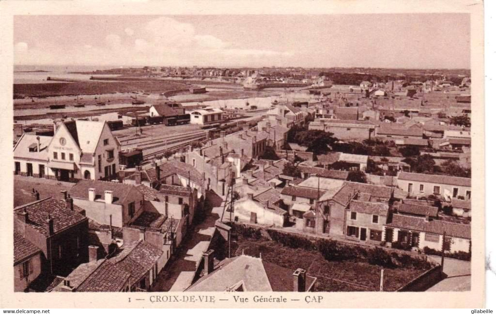 85 - Vendée -  CROIX  De VIE ( Saint Gilles Croix De Vie ) Vue Generale Vers La Gare - Saint Gilles Croix De Vie