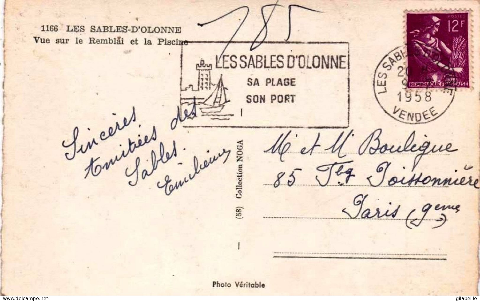85 - Vendée - LES SABLES D OLONNE -  Vue Sur Le Remblai Et La Piscine - Sables D'Olonne