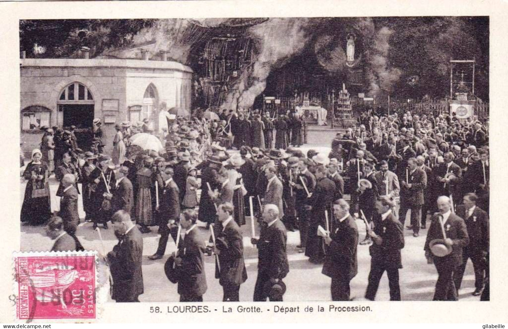 65 - Hautes Pyrénées -  LOURDES -  La Grotte - Depart De La Procession - Lourdes