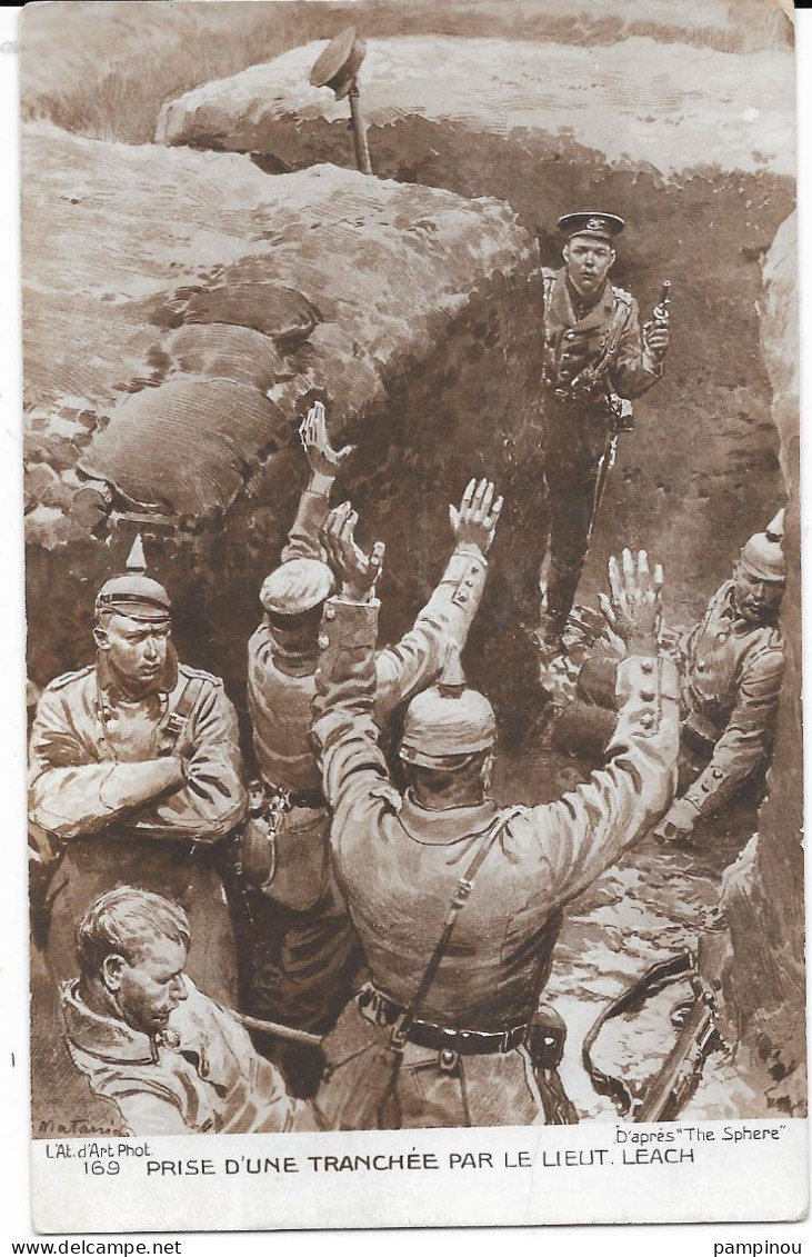 GUERRE 14/18 - Prise D'un Tranchée Par Lieutenant Leach - Illustration - War 1914-18