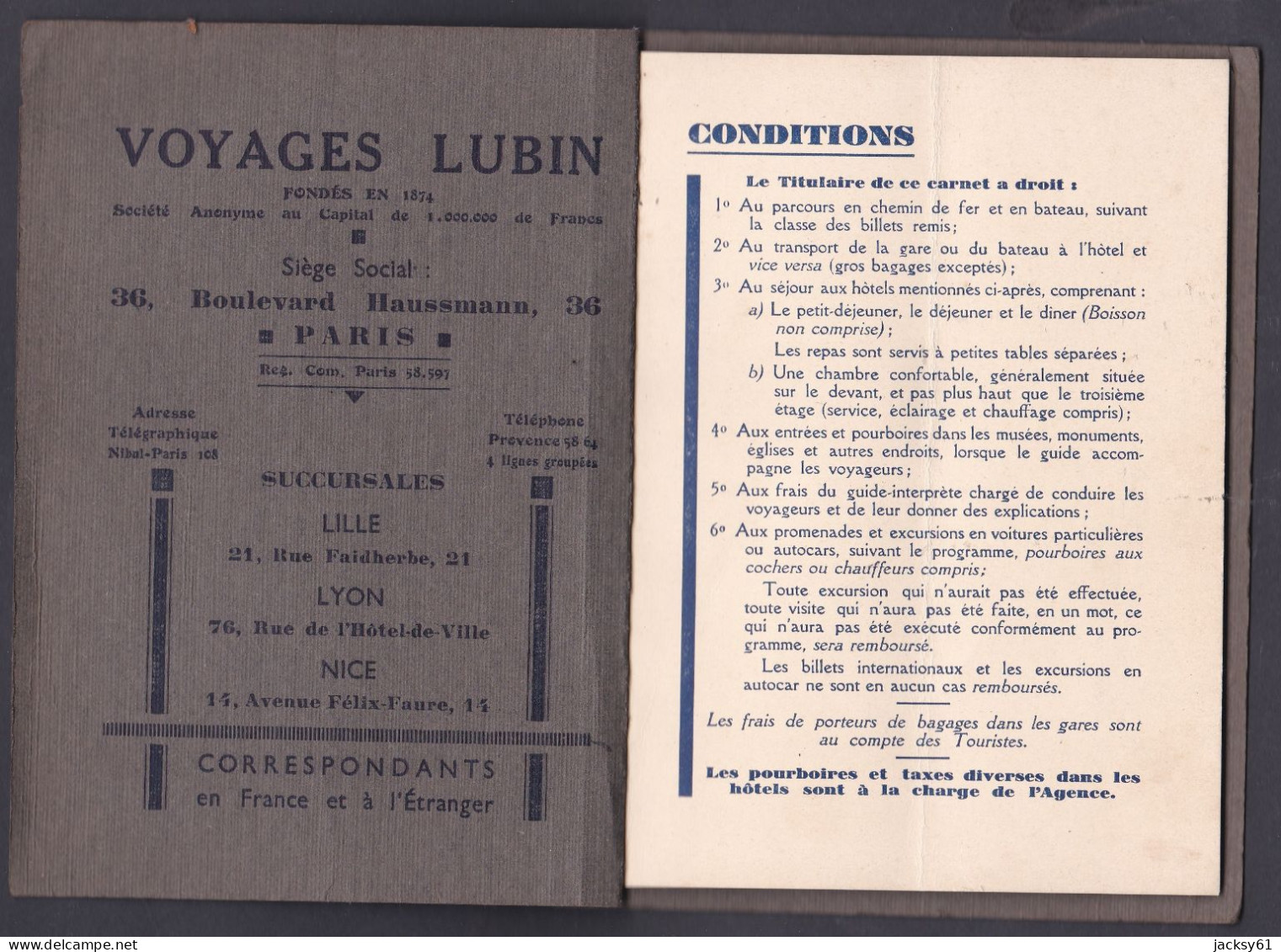 75 - Les Voyages Lubin - 36, Boulevard Haussman - Paris - Voyage En Suisse - Andere & Zonder Classificatie