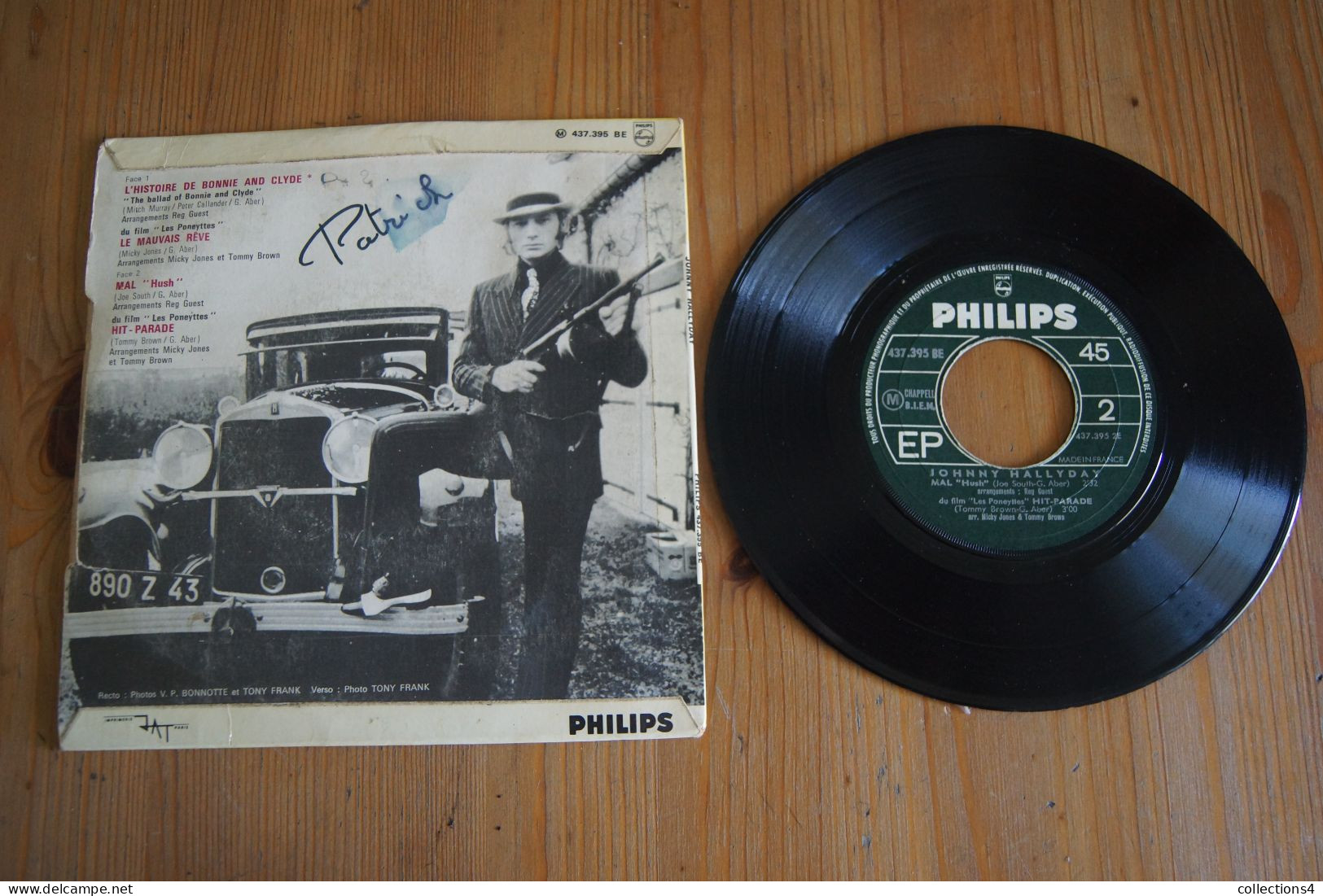 JOHNNY HALLYDAY  LE MAUVAIS REVE EP 1969 VARIANTE - 45 T - Maxi-Single