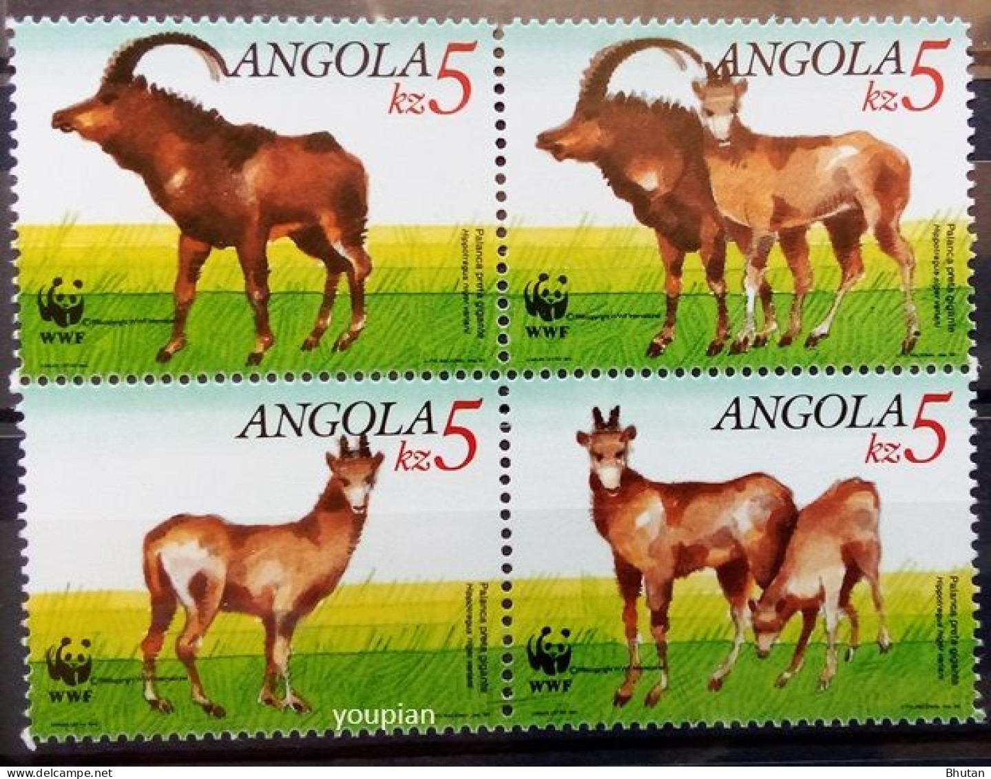 Angola 1990, WWF - Antilope, MNH S/S - Angola