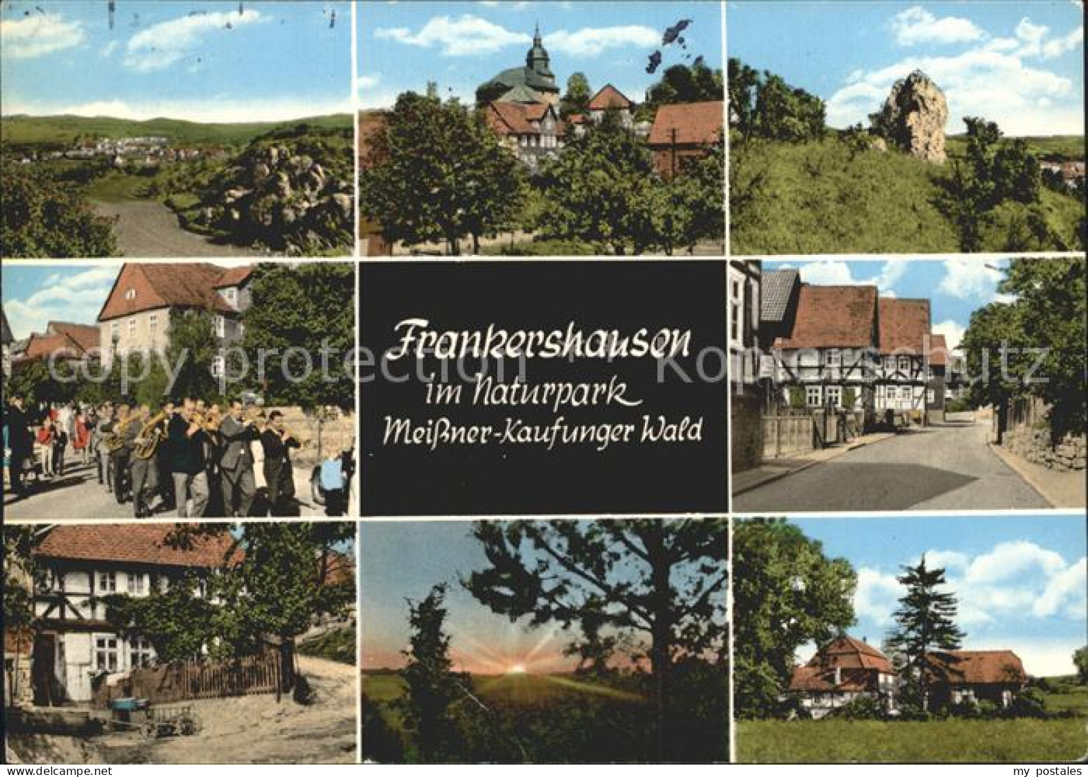 72228105 Frankershausen Musikkapelle Kirche Fachwerkhaus Felsen Abendstimmung Na - Sonstige & Ohne Zuordnung