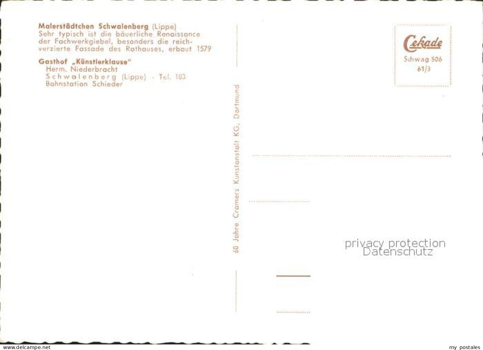 72228100 Schwalenberg Baeuerliche Renaissance Fachwerkgiebel Rathaus Malerstaedt - Sonstige & Ohne Zuordnung