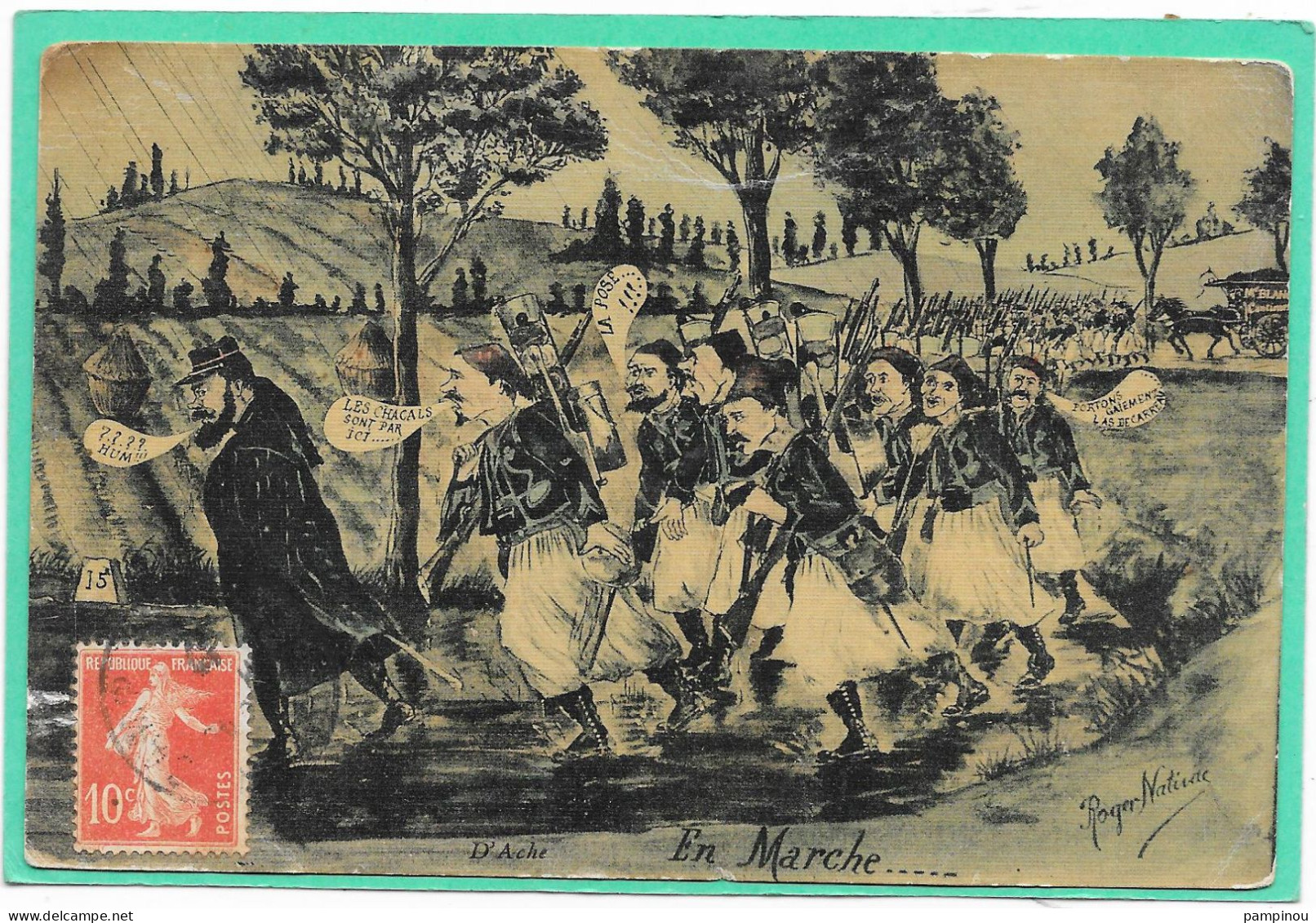 GUERRE 14/18 - En  Marche - Zouaves - Illustration - War 1914-18