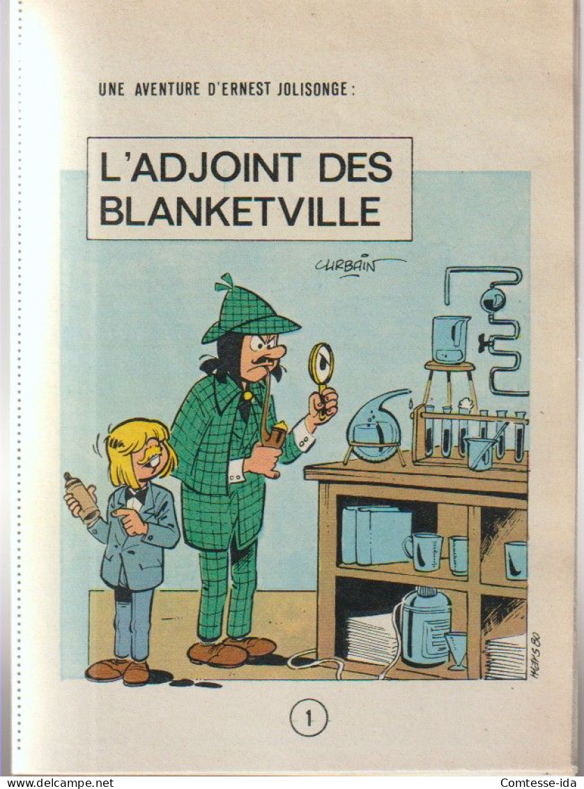 Mini-Bibliothèque:   "L'ADJOINT DES BLANKETVILLE".    1981.  Texte Et Dessin: Curbain - Spirou Magazine