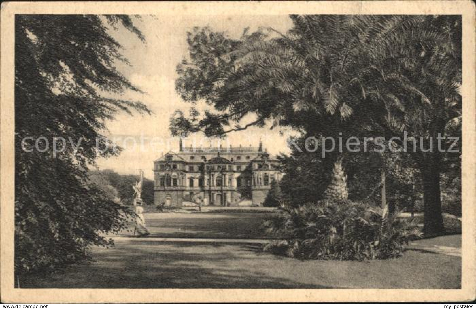 72228031 Dresden Grosser Garten Palais Mit Palmengruppe Kupfertiefdruck Blasewit - Dresden