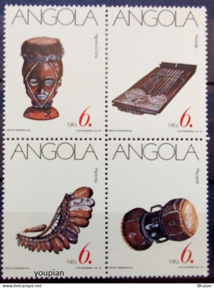 Angola 1991, Musical Instruments, MNH S/S - Angola