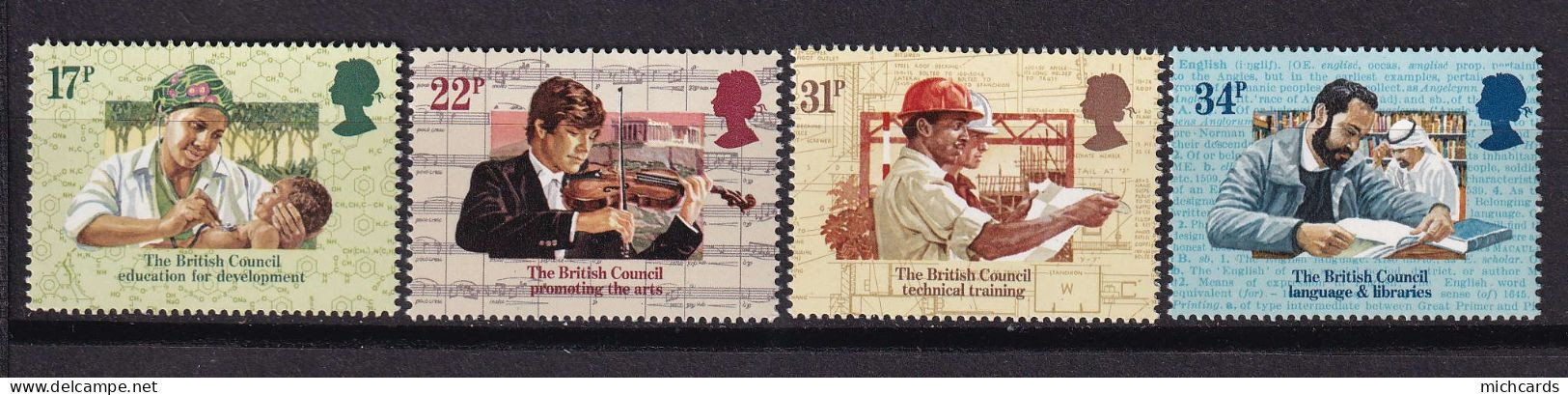 196 GRANDE BRETAGNE 1984 - Y&T 1146/49 - Education Musique Construction Bibliotheque - Neuf ** (MNH) Sans Charniere - Unused Stamps