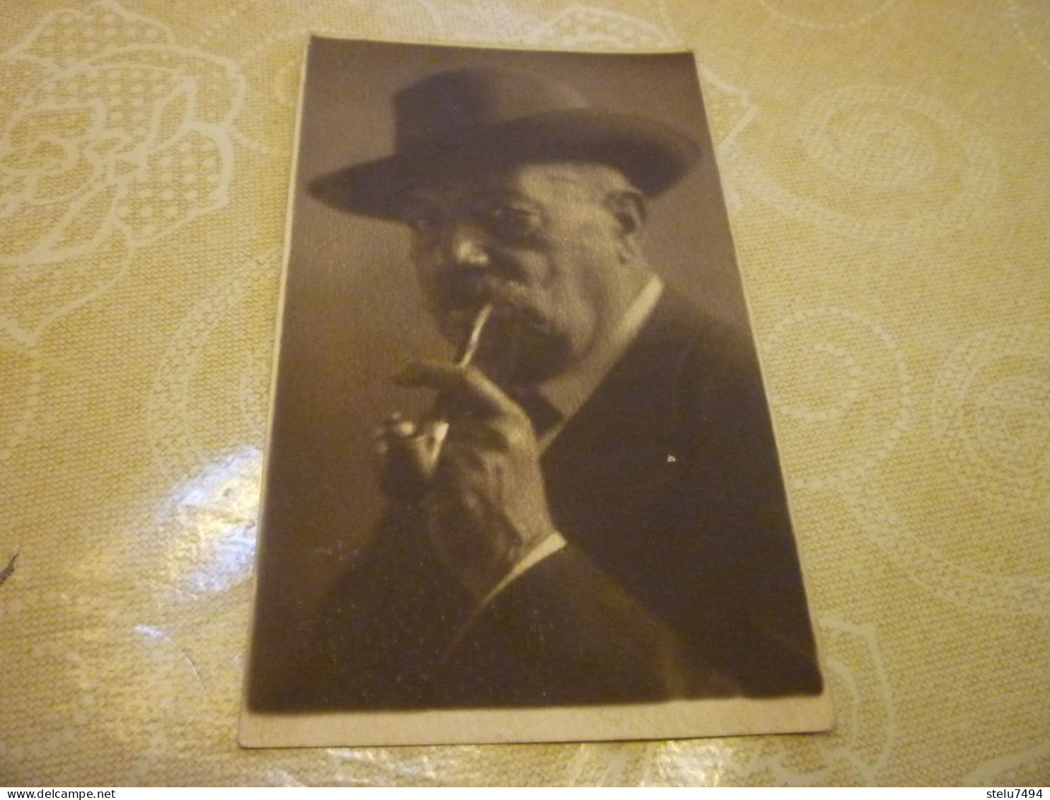 B853  Foto Calosci..pistoia Premiata Da Sua Maesta' Il Re...uomo Con Cappello Che Fuma Pipa Cm13,8circa - Otros & Sin Clasificación