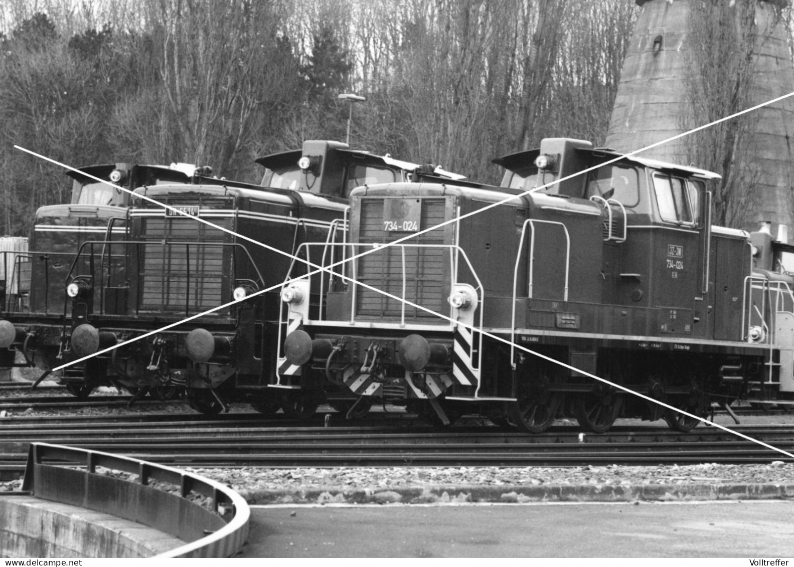 Orig. XXL Foto Deutsche Bundesbahn Lok Eisenbahn Diesel Lokomotive E-Lokomotive 734-024 DH 6514 - Eisenbahnen