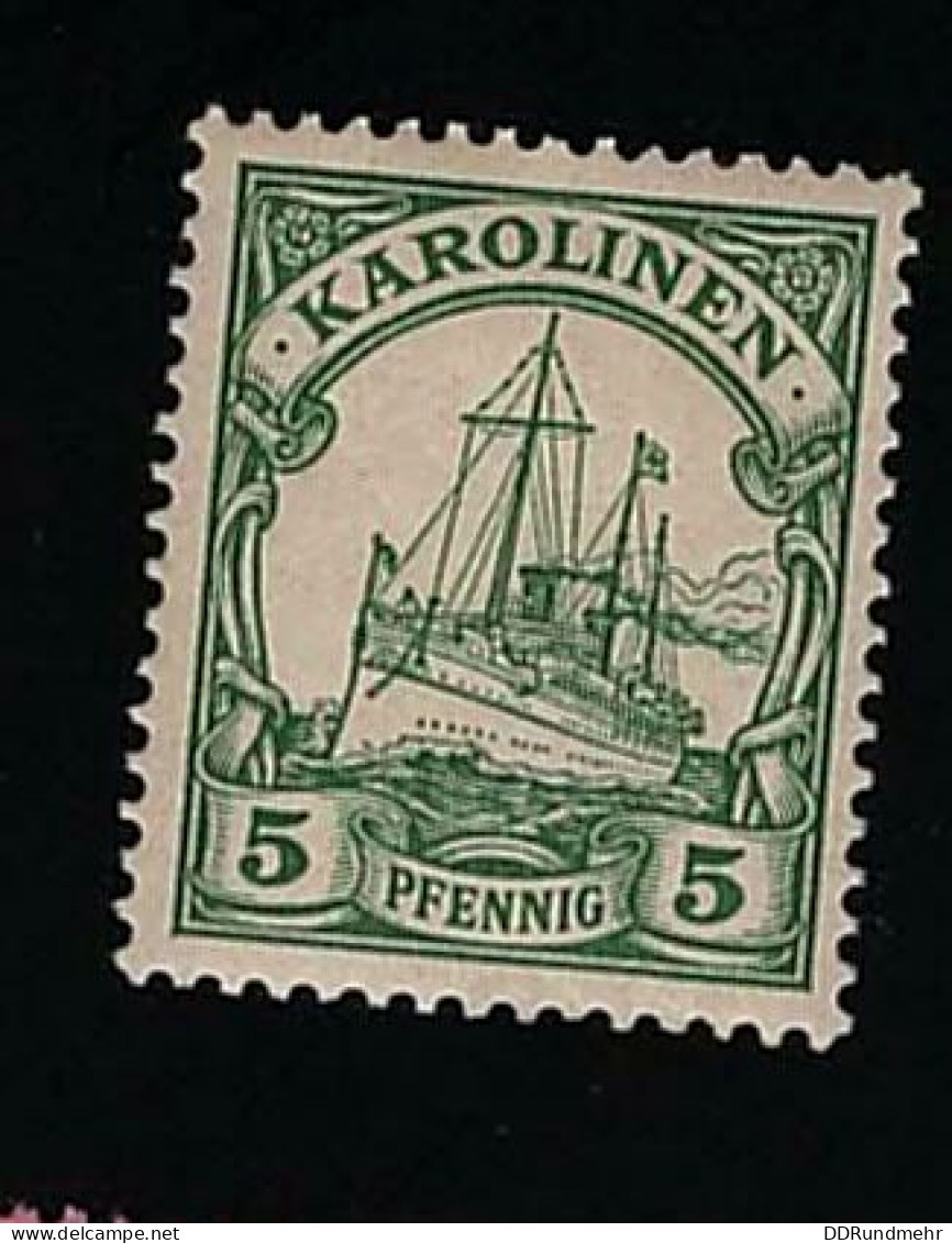 1900 SMS Hohenzollern Michel DR-KAR 8 Stamp Number DR-KAR 8 Yvert Et Tellier DR-KAR 8 Stanley Gibbons DR-KAR 14 X MH - Carolinen