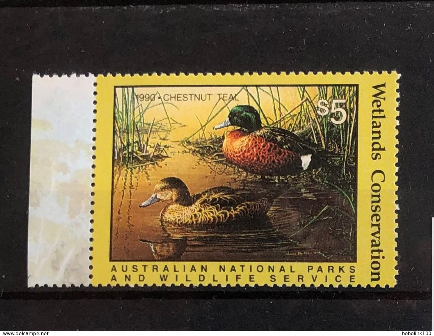 AUSTRALIA 1990 Chestnut Teal Birds Wetlands Conservation Duck Stamp MNH - Autres & Non Classés