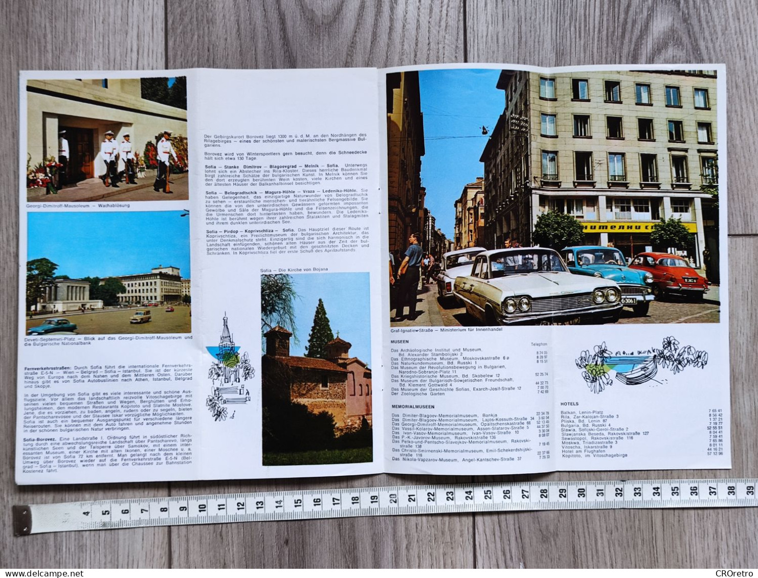 SOFIA - BULGARIA, vintage tourism brochure, prospect, guide (pro3)