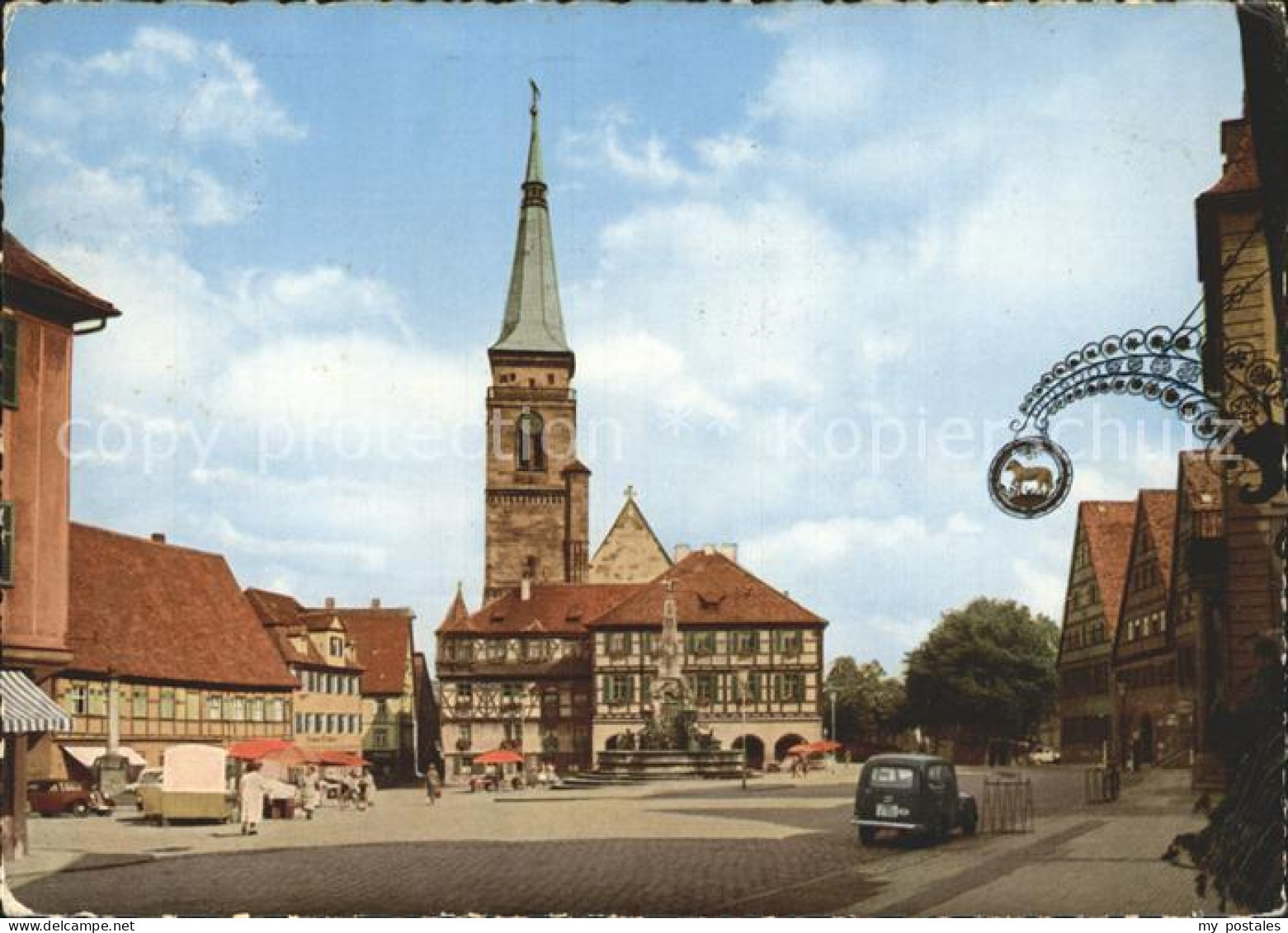 72227596 Schwabach Koenigsplatz Brunnen Kirche Schwabach - Schwabach