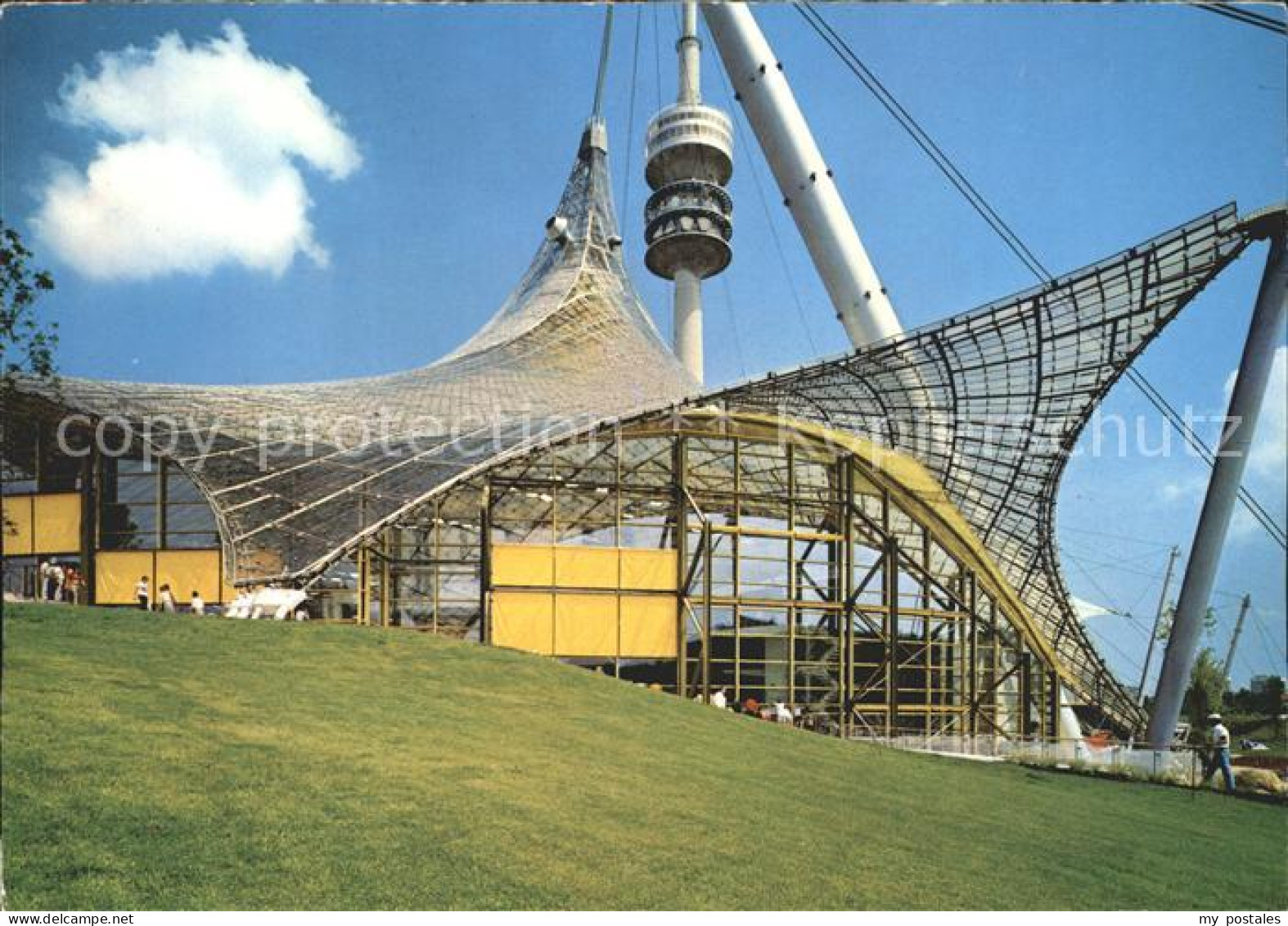 72227577 Muenchen Olympiapark Schwimmhalle Olympiaturm Muenchen - Muenchen