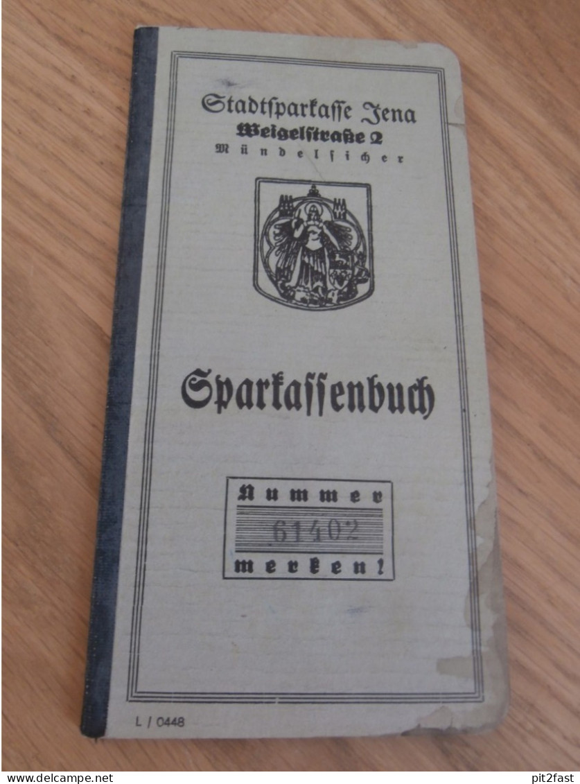 Altes Sparbuch Jena , 1944 - 1947 , Ingrid Von Rein In Jena , Sparkasse , Bank !! - Documents Historiques