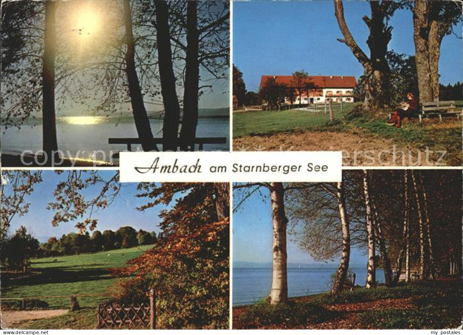 72227516 Ambach Starnbergersee Abendstimmung Uferpartie Am See Bauernhaus Ambach - Starnberg