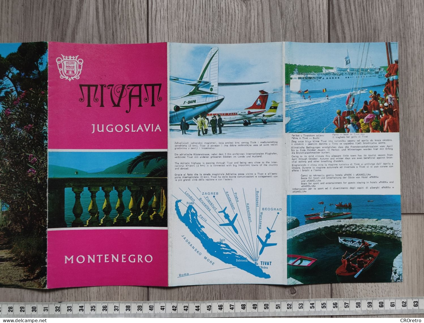 TIVAT - MONTENEGRO (ex Yugoslavia), vintage tourism brochure, prospect, guide (pro3)