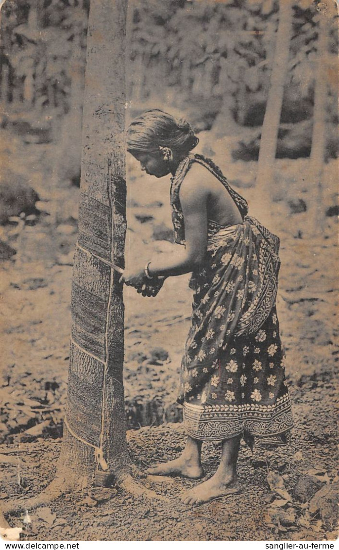 CPA CEYLON / TAPPING RUBBER TREES / CEYLON - Sri Lanka (Ceylon)