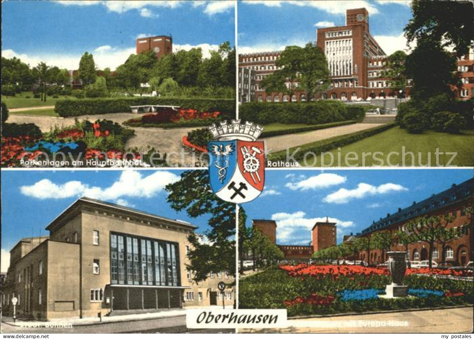 72227482 Oberhausen Parkanlagen Am Hauptbahnhof Rathaus Staedtische Buehnen Euro - Oberhausen