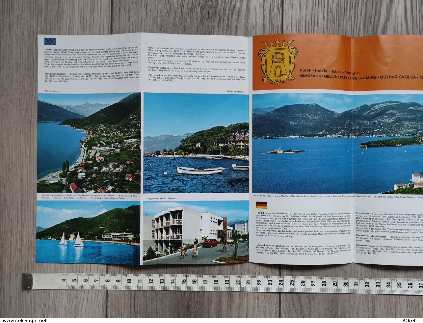 TIVAT / BOKA KOTORSKA - MONTENEGRO (ex Yugoslavia), Vintage Tourism Brochure, Prospect, Guide (pro3) - Dépliants Touristiques