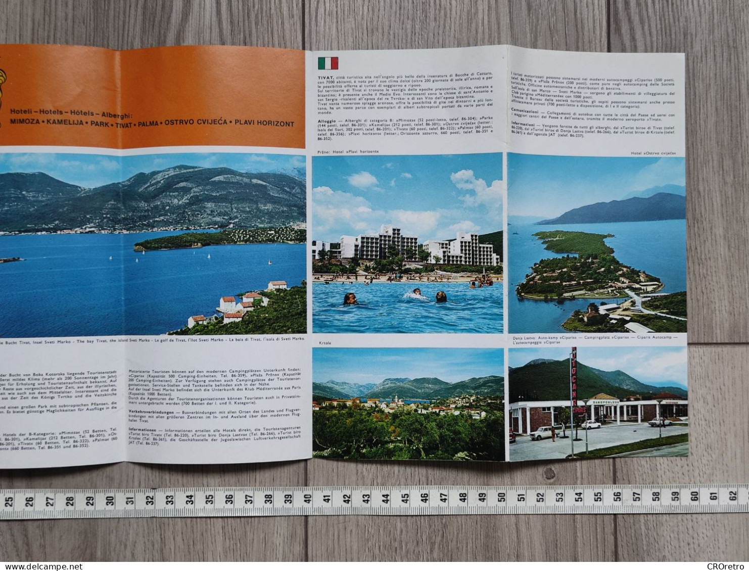 TIVAT / BOKA KOTORSKA - MONTENEGRO (ex Yugoslavia), Vintage Tourism Brochure, Prospect, Guide (pro3) - Dépliants Touristiques