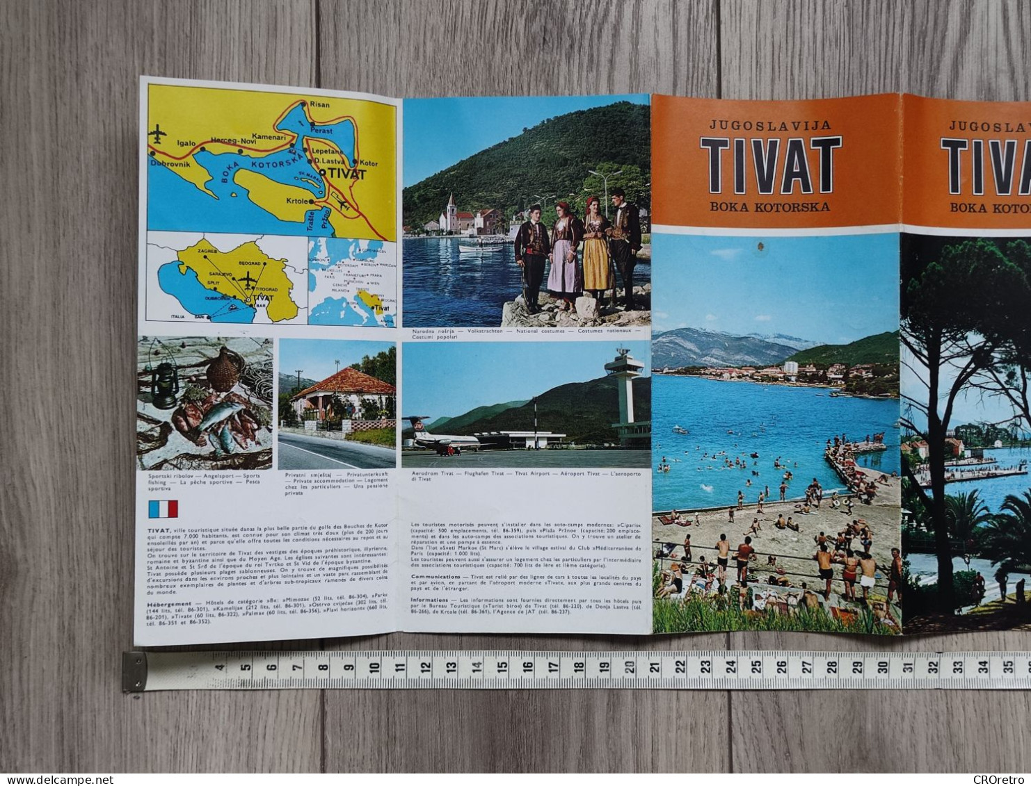 TIVAT / BOKA KOTORSKA - MONTENEGRO (ex Yugoslavia), vintage tourism brochure, prospect, guide (pro3)