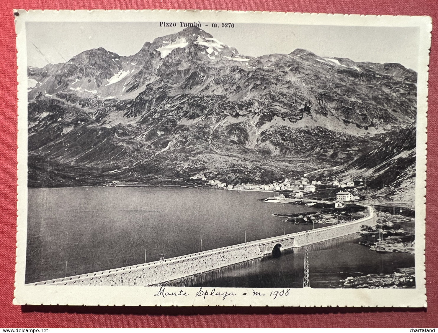 Cartolina - Monte Spluga ( Sondrio ) - Panorama - 1937 - Sondrio