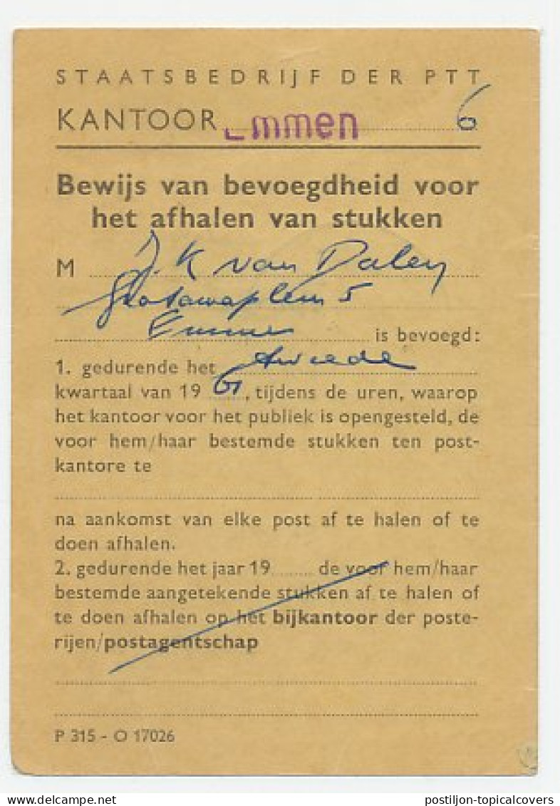 Em. Juliana Postbuskaartje Emmen 1961 - Unclassified