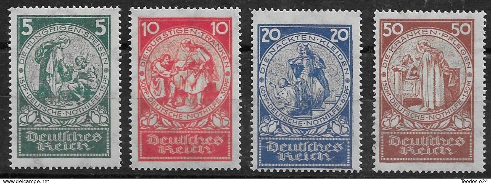 Alemania Imperio 1924  351/54 **  Religion - Bible Texts - Neufs